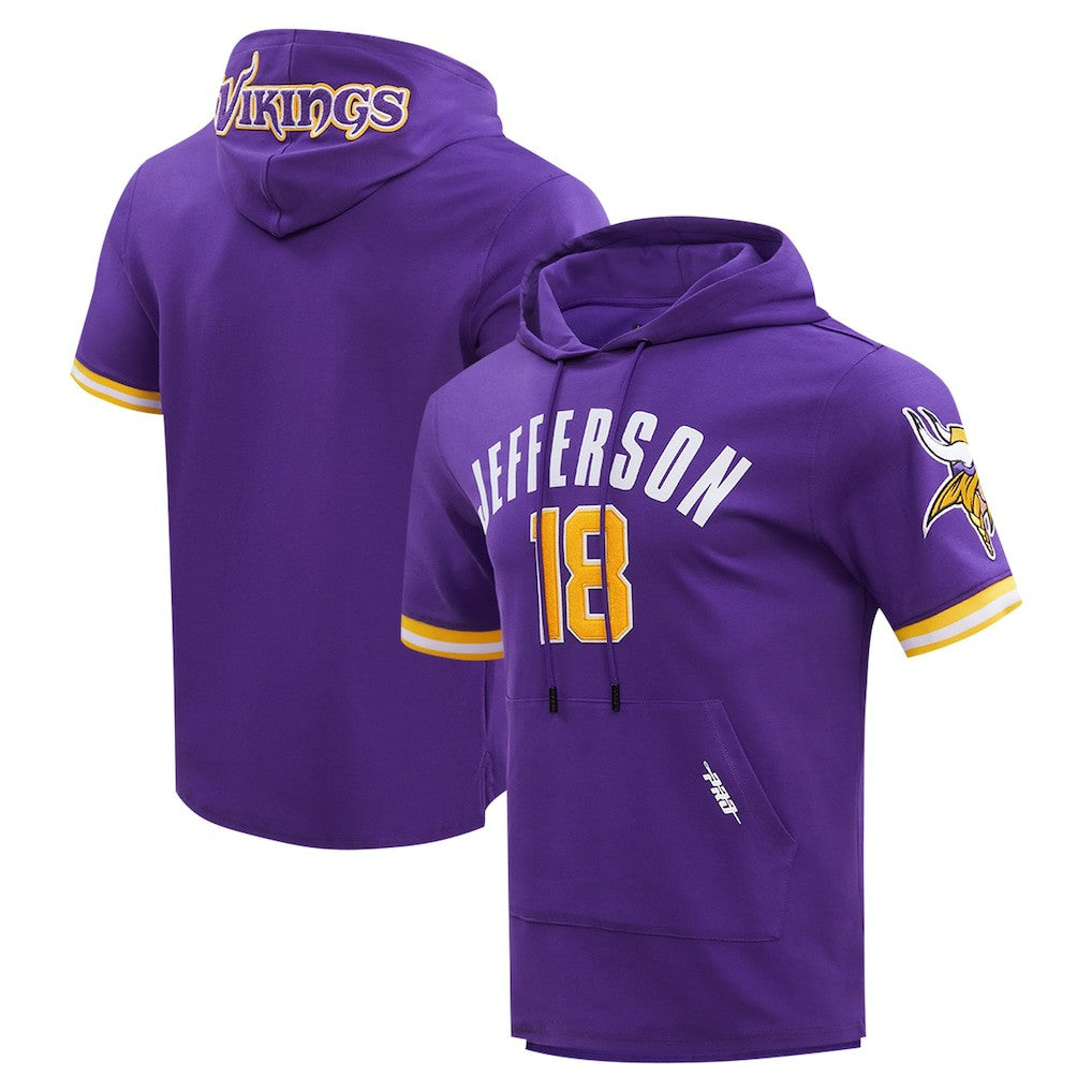 Justin Jefferson Minnesota Vikings Pro Standard Player Name & Number Hoodie T-Shirt - Purple outlet