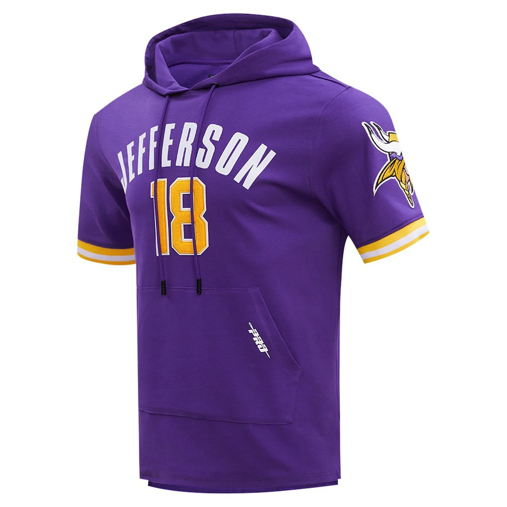 Justin Jefferson Minnesota Vikings Pro Standard Player Name & Number Hoodie T-Shirt - Purple outlet