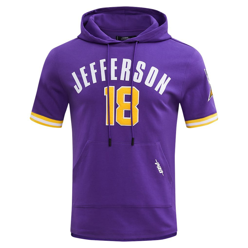 Justin Jefferson Minnesota Vikings Pro Standard Player Name & Number Hoodie T-Shirt - Purple outlet