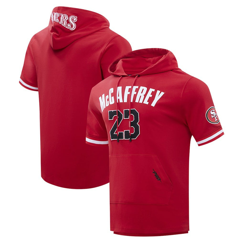 Christian McCaffrey San Francisco 49ers Pro Standard Player Name & Number Hoodie T-Shirt - Scarlet discount