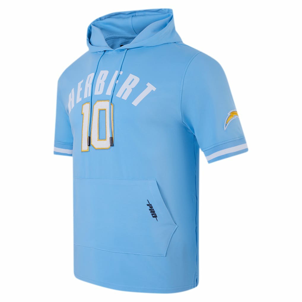 Justin Herbert Los Angeles Chargers Pro Standard Player Name & Number Hoodie T-Shirt - Powder Blue online