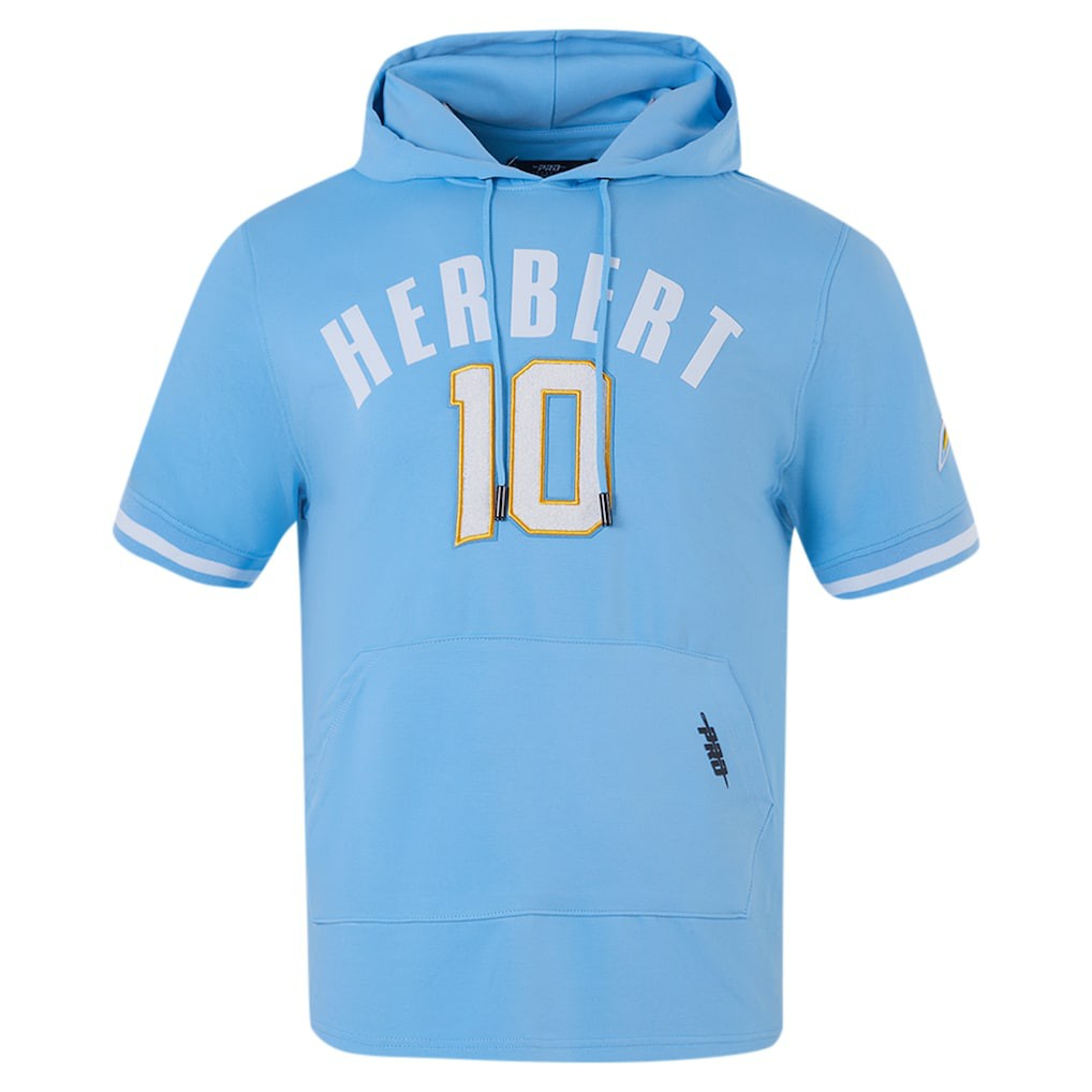 Justin Herbert Los Angeles Chargers Pro Standard Player Name & Number Hoodie T-Shirt - Powder Blue online