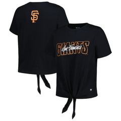 San Francisco Giants The Wild Collective Women's Twist Front T-Shirt Black