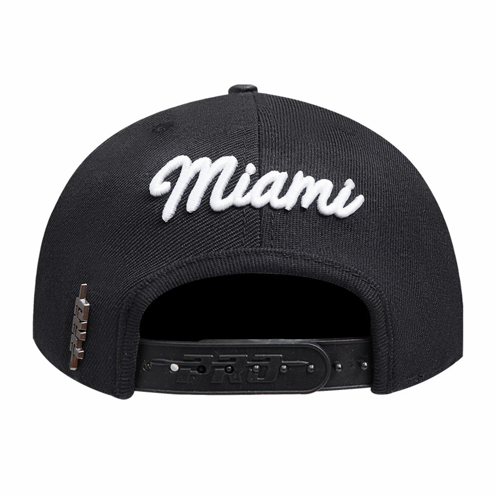Miami Heat Pro Standard Paint the City Pinch Front Snapback Hat - Black online