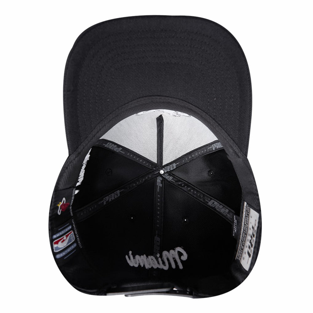 Miami Heat Pro Standard Paint the City Pinch Front Snapback Hat - Black online