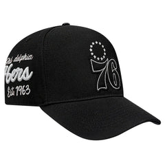 Philadelphia 76ers Pro Standard Paint the City Pinch Front Snapback Hat - Black shop