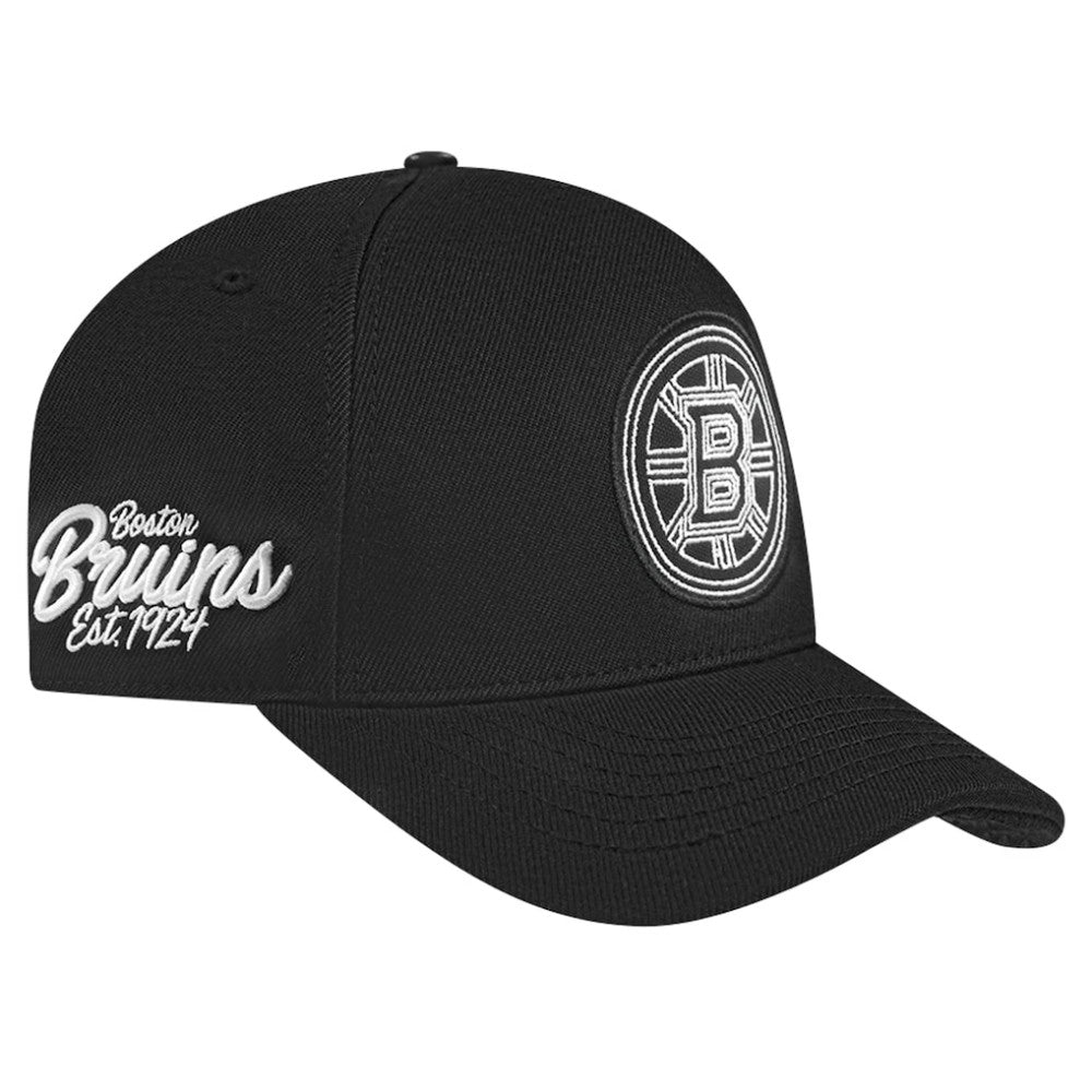 Boston Bruins Pro Standard Paint the City Pinch Front Snapback Hat - Black Hats