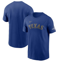 Texas Rangers 2024 Gold Collection Wordmark T-Shirt Royal