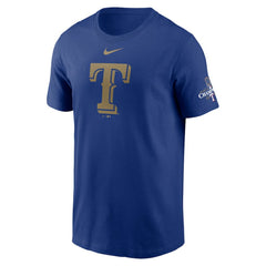 Texas Rangers 2024 Gold Collection Logo T-Shirt Royal