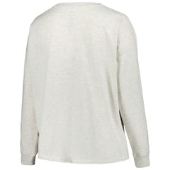 Houston Astros Profile Women's Plus Size French Terry Pullover Sweatshirt Oatmeal