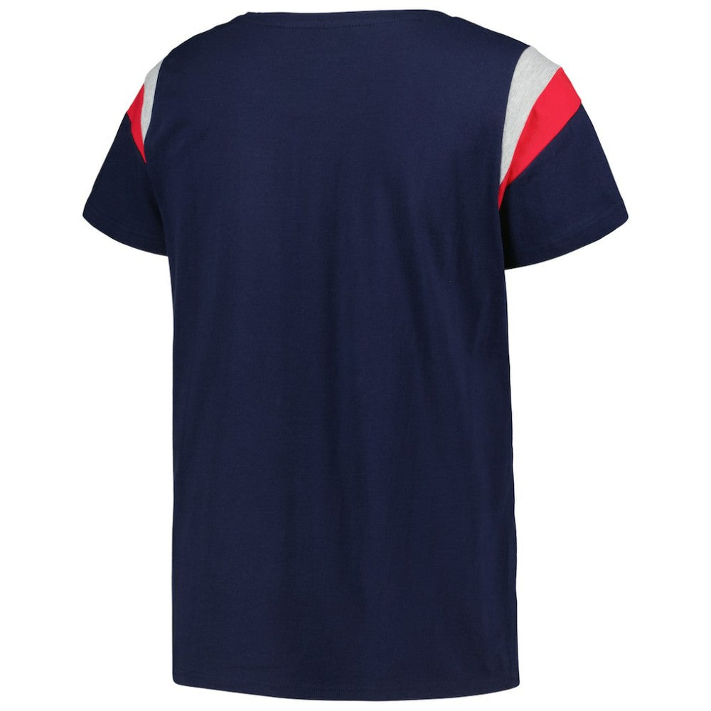 Cleveland Guardians Profile Women's Plus Size Scoop Neck T-Shirt Navy