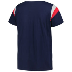 Cleveland Guardians Profile Women's Plus Size Scoop Neck T-Shirt Navy
