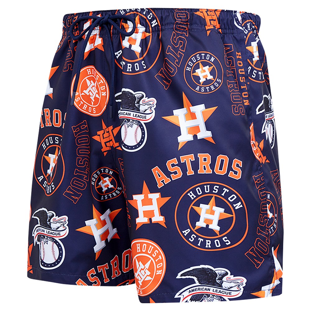 Houston Astros Pro Standard Toss Logo Woven Shorts Navy
