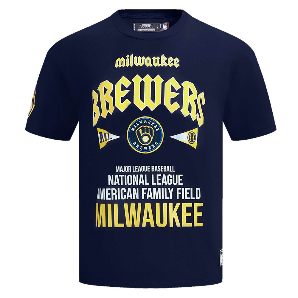 Milwaukee Brewers Pro Standard Oversized City Tour T-Shirt Navy