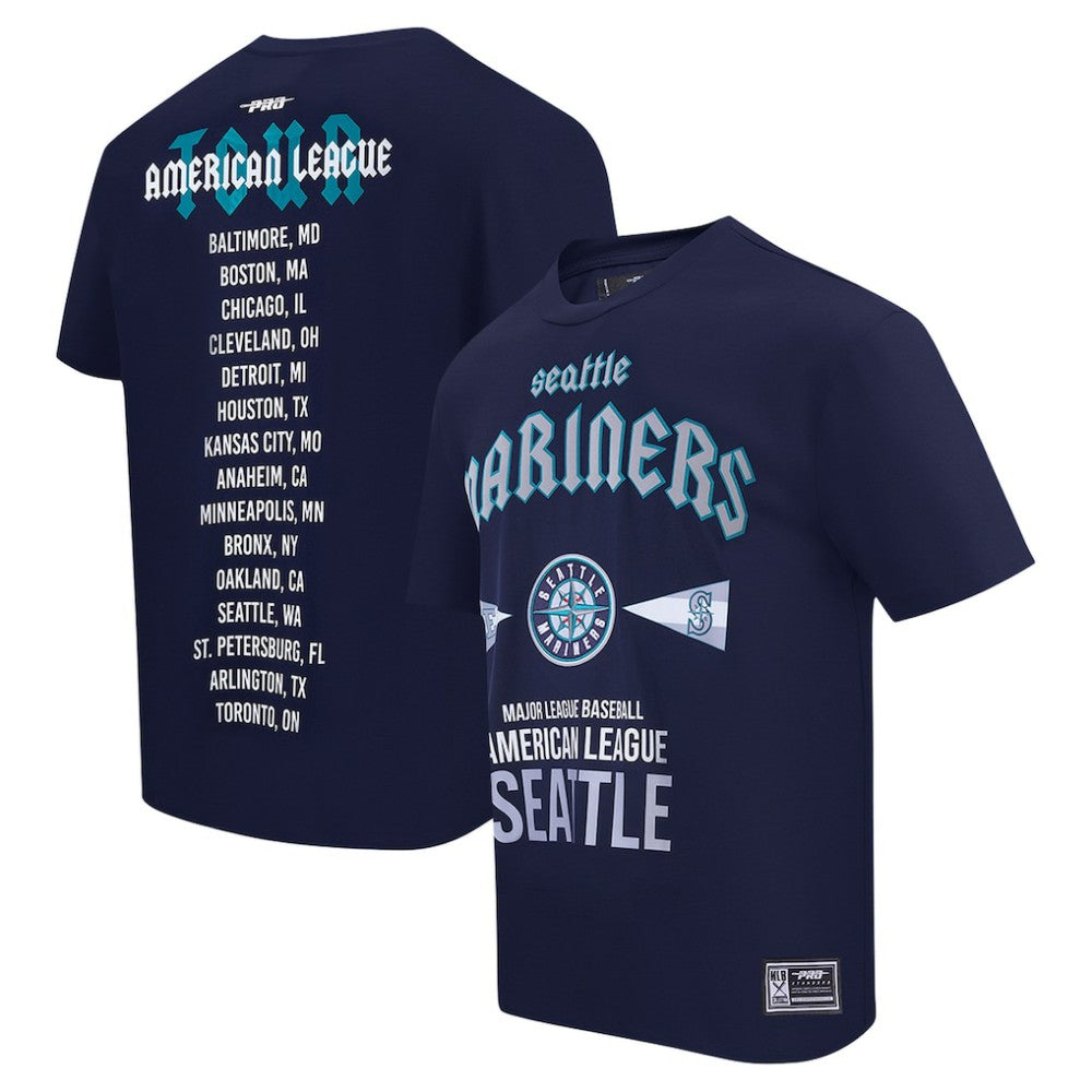 Seattle Mariners Pro Standard Oversized City Tour T-Shirt Navy