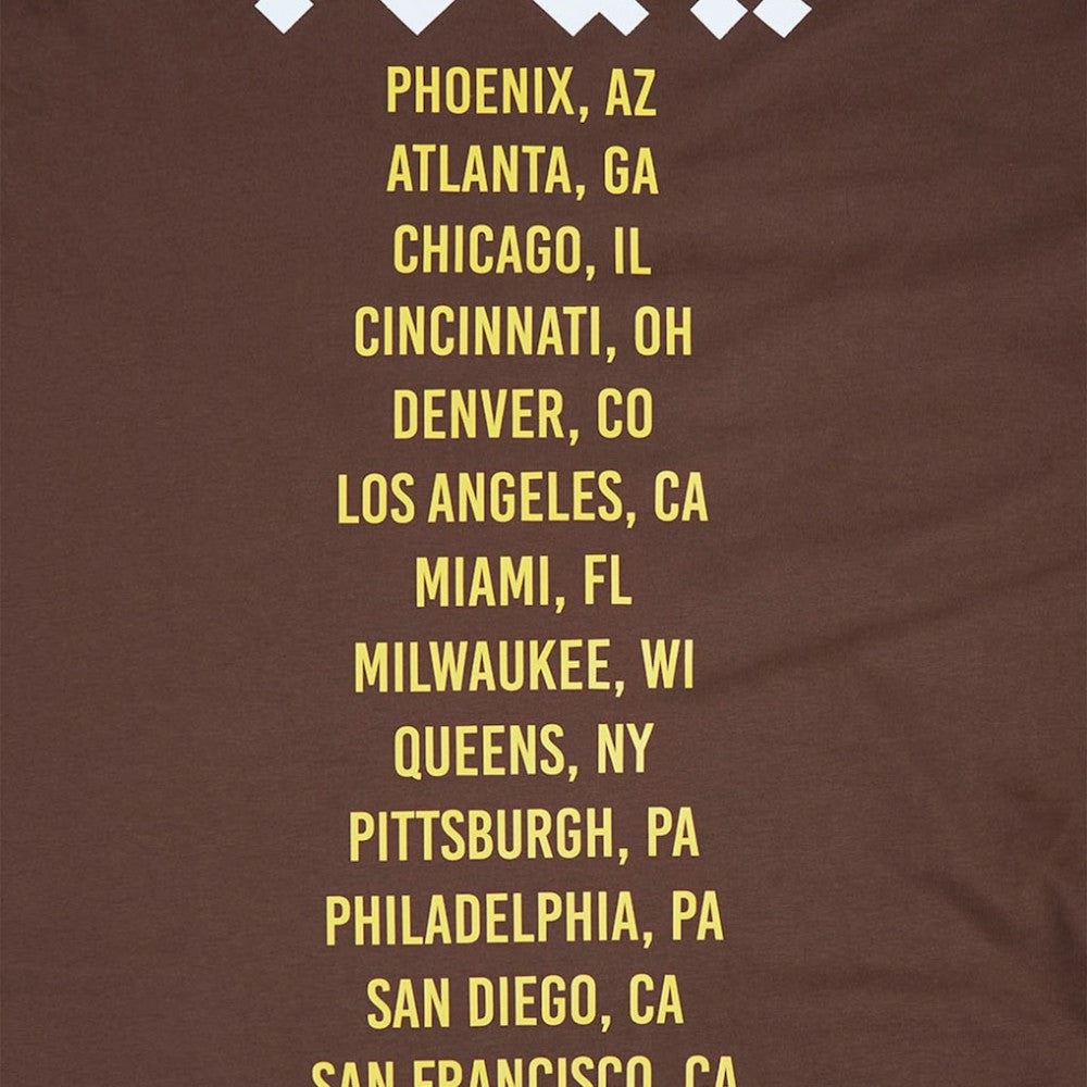 San Diego Padres Pro Standard Oversized City Tour T-Shirt Brown