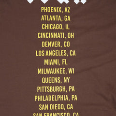 San Diego Padres Pro Standard Oversized City Tour T-Shirt Brown