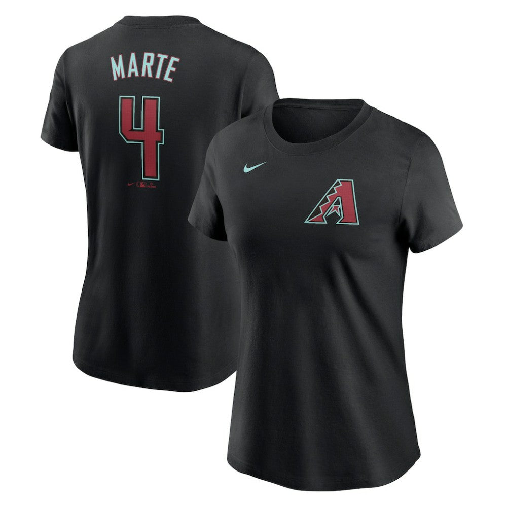Ketel Marte Arizona Diamondbacks Women's 2024 Fuse Name & Number T-Shirt Black