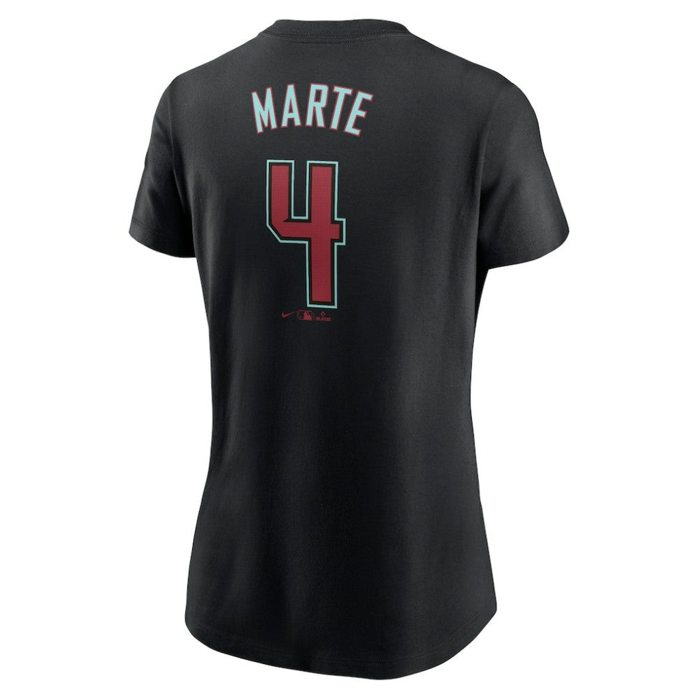 Ketel Marte Arizona Diamondbacks Women's 2024 Fuse Name & Number T-Shirt Black
