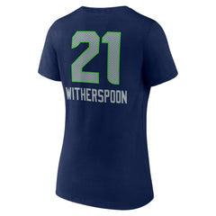 Devon Witherspoon Seattle Seahawks Women's Team Wordmark Player Name & Number V-Neck T-Shirt - College Navy online