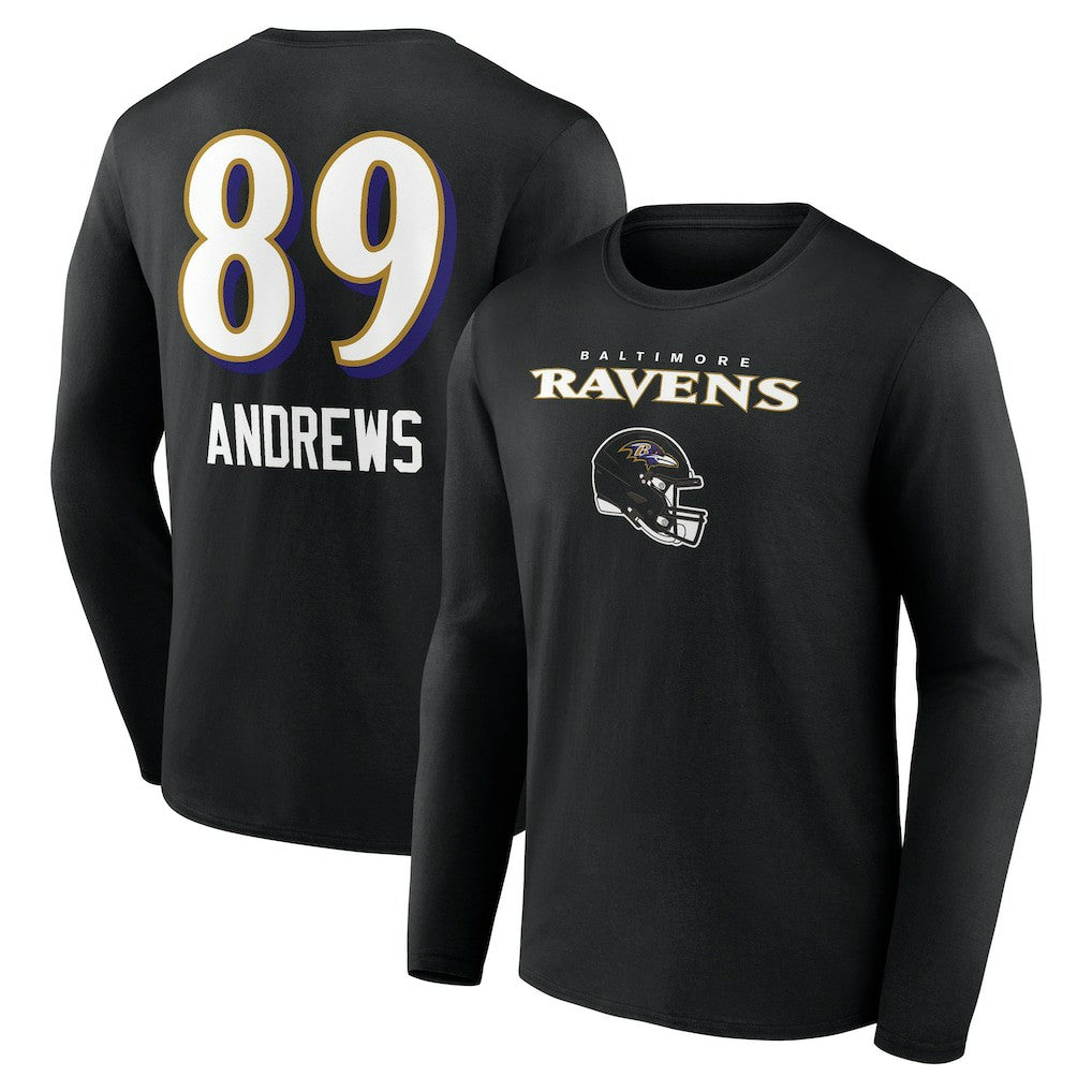 Mark Andrews Baltimore Ravens Team Wordmark Player Name & Number Long Sleeve T-Shirt - Black online