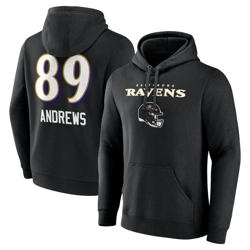 Mark Andrews Baltimore Ravens Team Wordmark Player Name & Number Pullover Hoodie - Black outlet
