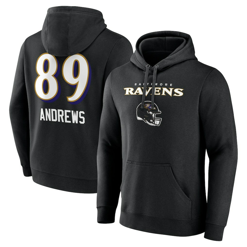 Mark Andrews Baltimore Ravens Team Wordmark Player Name & Number Pullover Hoodie - Black outlet