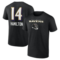 Kyle Hamilton Baltimore Ravens Team Wordmark Player Name & Number T-Shirt - Black for sale