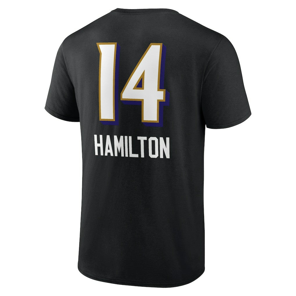 Kyle Hamilton Baltimore Ravens Team Wordmark Player Name & Number T-Shirt - Black for sale