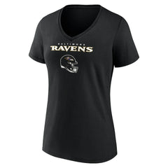 Kyle Hamilton Baltimore Ravens Women's Team Wordmark Player Name & Number V-Neck T-Shirt - Black outlet