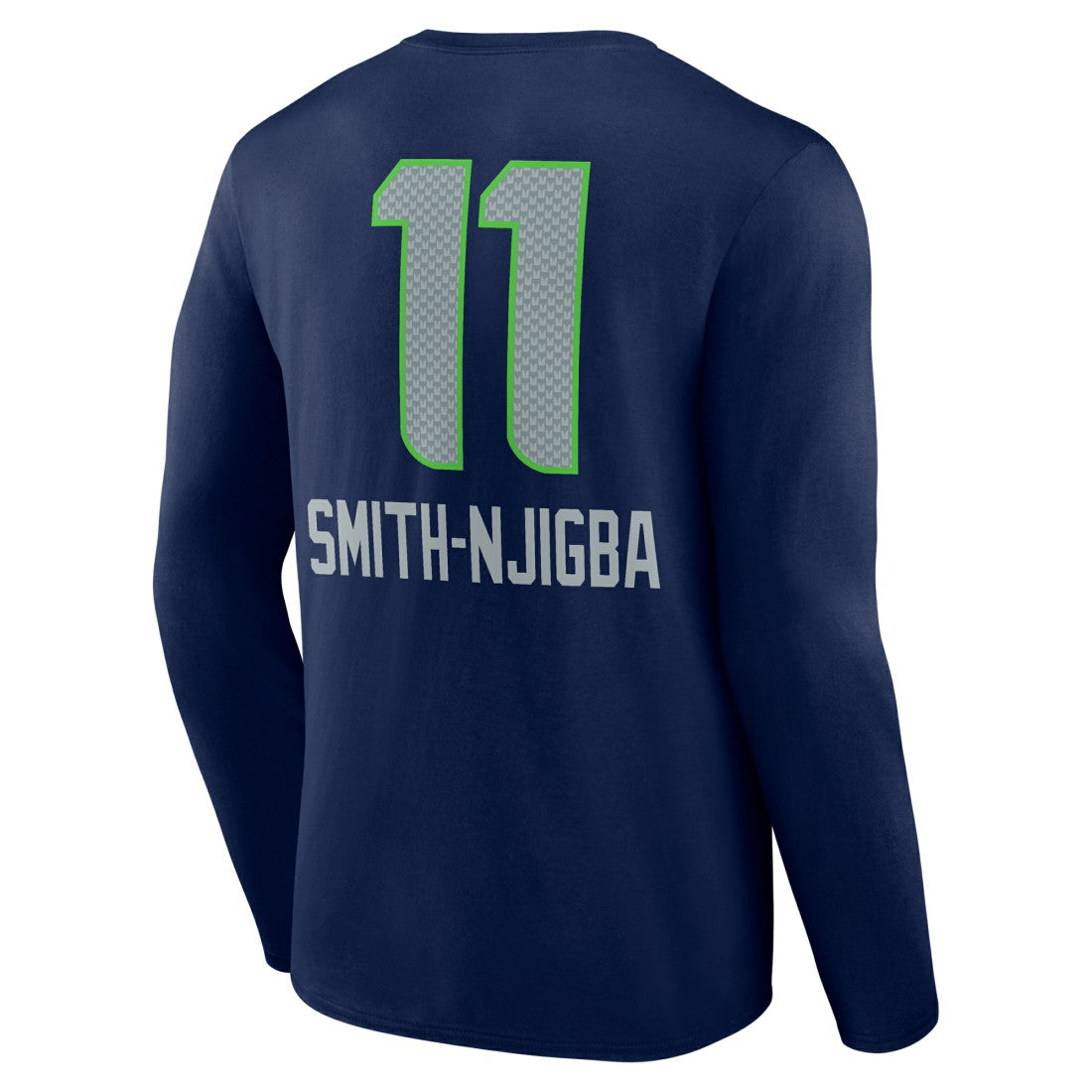 Jaxon Smith-Njigba Seattle Seahawks Team Wordmark Player Name & Number Long Sleeve T-Shirt - College Navy sale