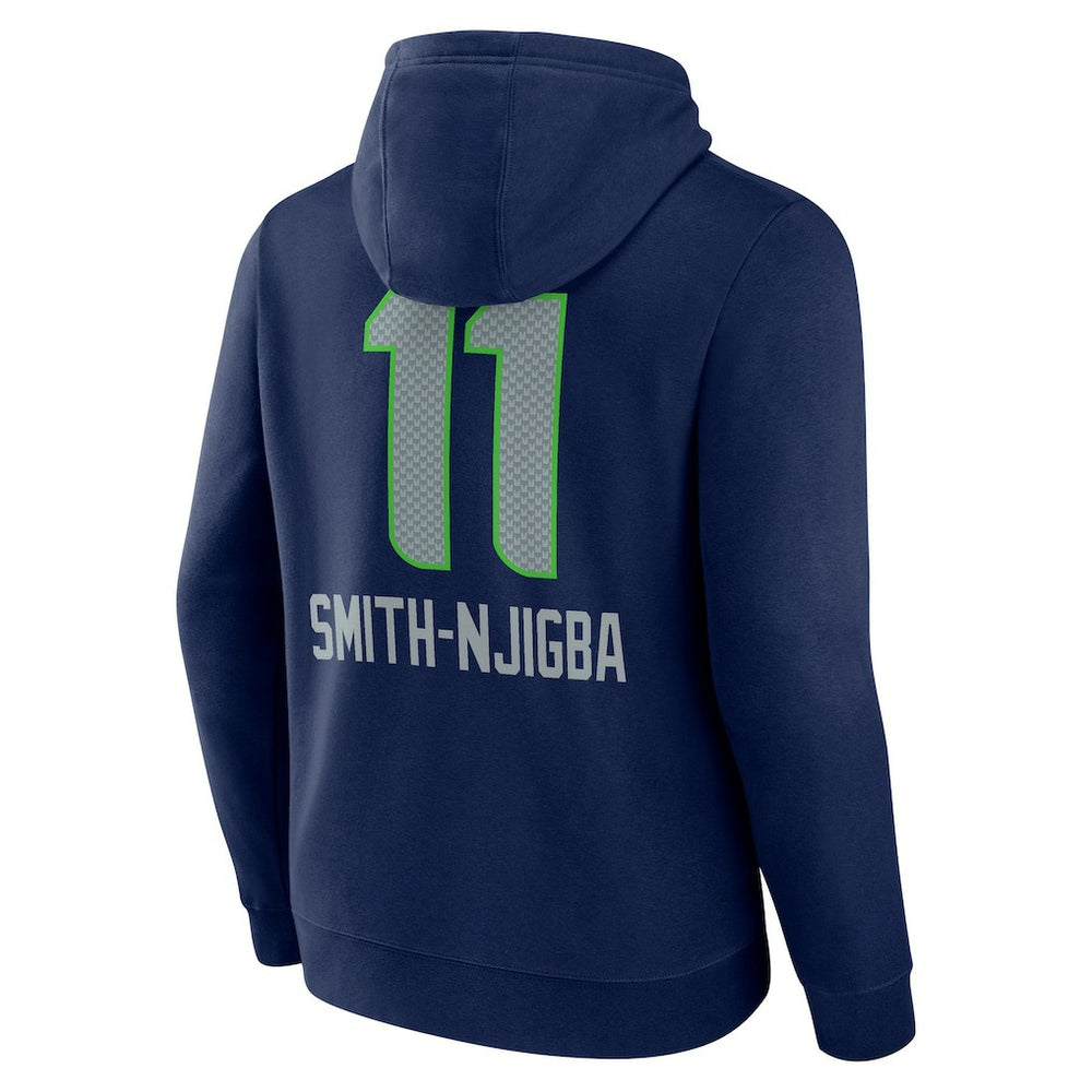 Jaxon Smith-Njigba Seattle Seahawks Team Wordmark Player Name & Number Pullover Hoodie - College Navy sale