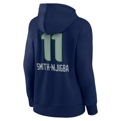 Jaxon Smith-Njigba Seattle Seahawks Women's Team Wordmark Player Name & Number Pullover Hoodie - College Navy online