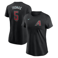 Alek Thomas Arizona Diamondbacks Women's 2024 Fuse Name & Number T-Shirt Black