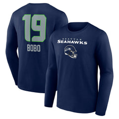Jake Bobo Seattle Seahawks Team Wordmark Player Name & Number Long Sleeve T-Shirt - College Navy discount