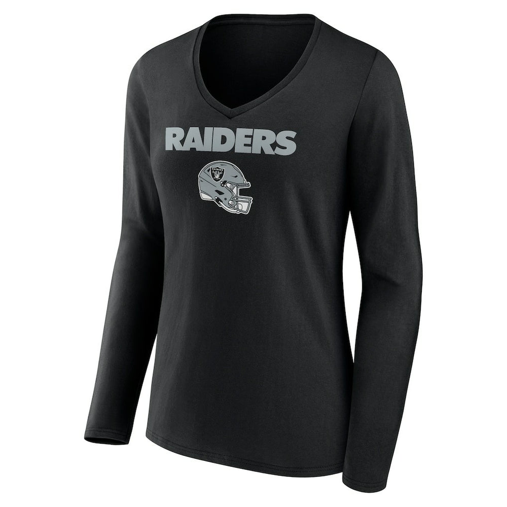 Tyree Wilson Las Vegas Raiders Women's Team Wordmark Player Name & Number Long Sleeve V-Neck T-Shirt - Black discount