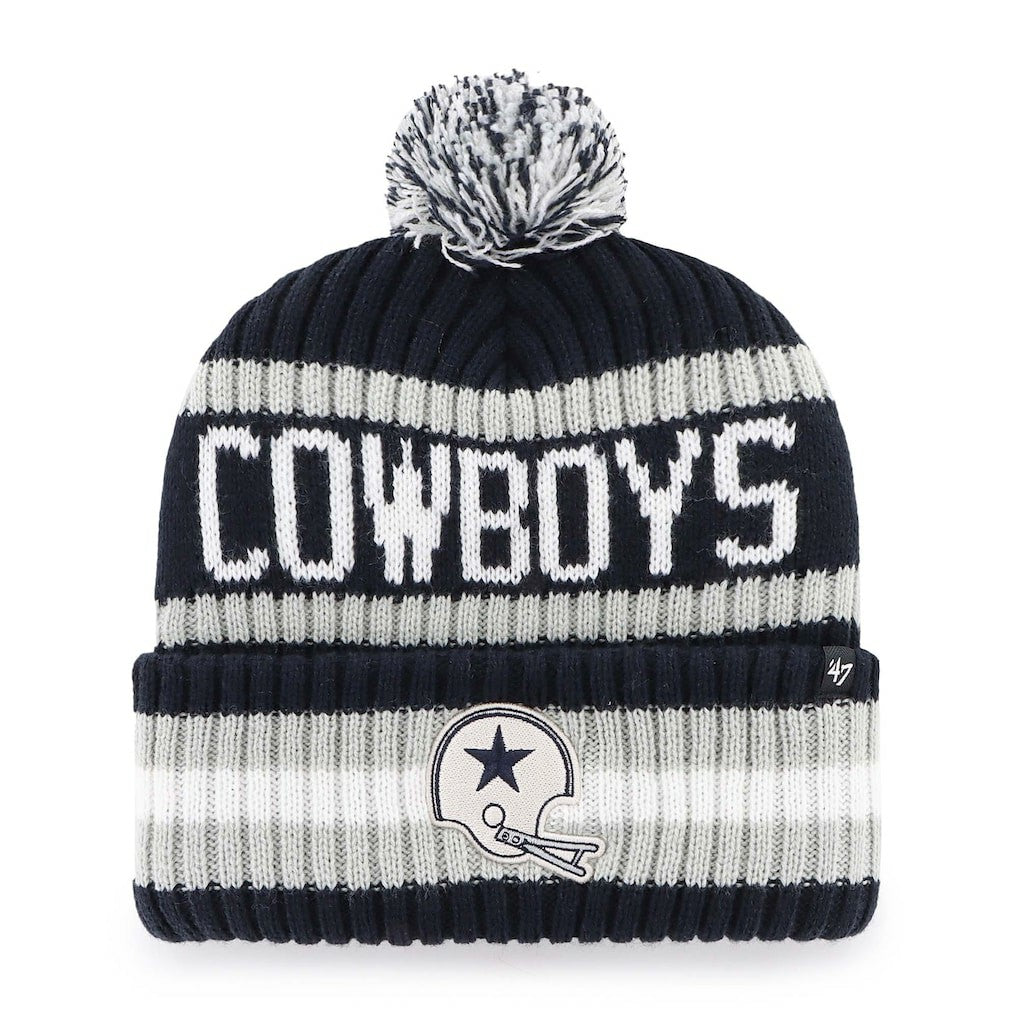 Dallas Cowboys '47 Bering Cuffed Knit Hat with Pom - Navy sale