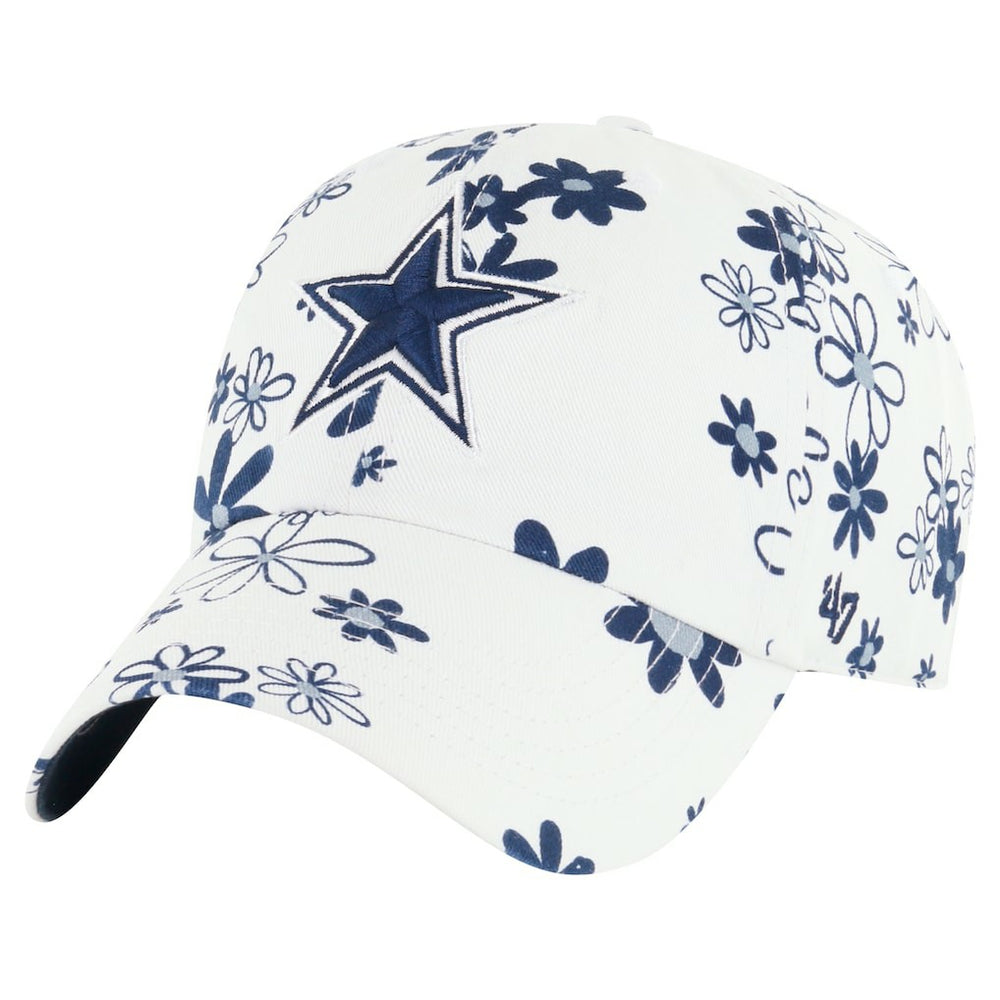 Dallas Cowboys '47 Girls Youth Daisy Delight Clean Up Adjustable Hat - White on sale