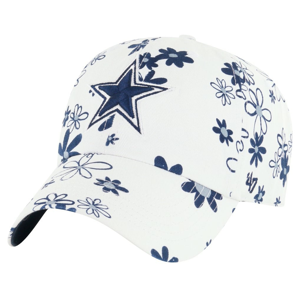 Dallas Cowboys '47 Girls Youth Daisy Delight Clean Up Adjustable Hat - White on sale