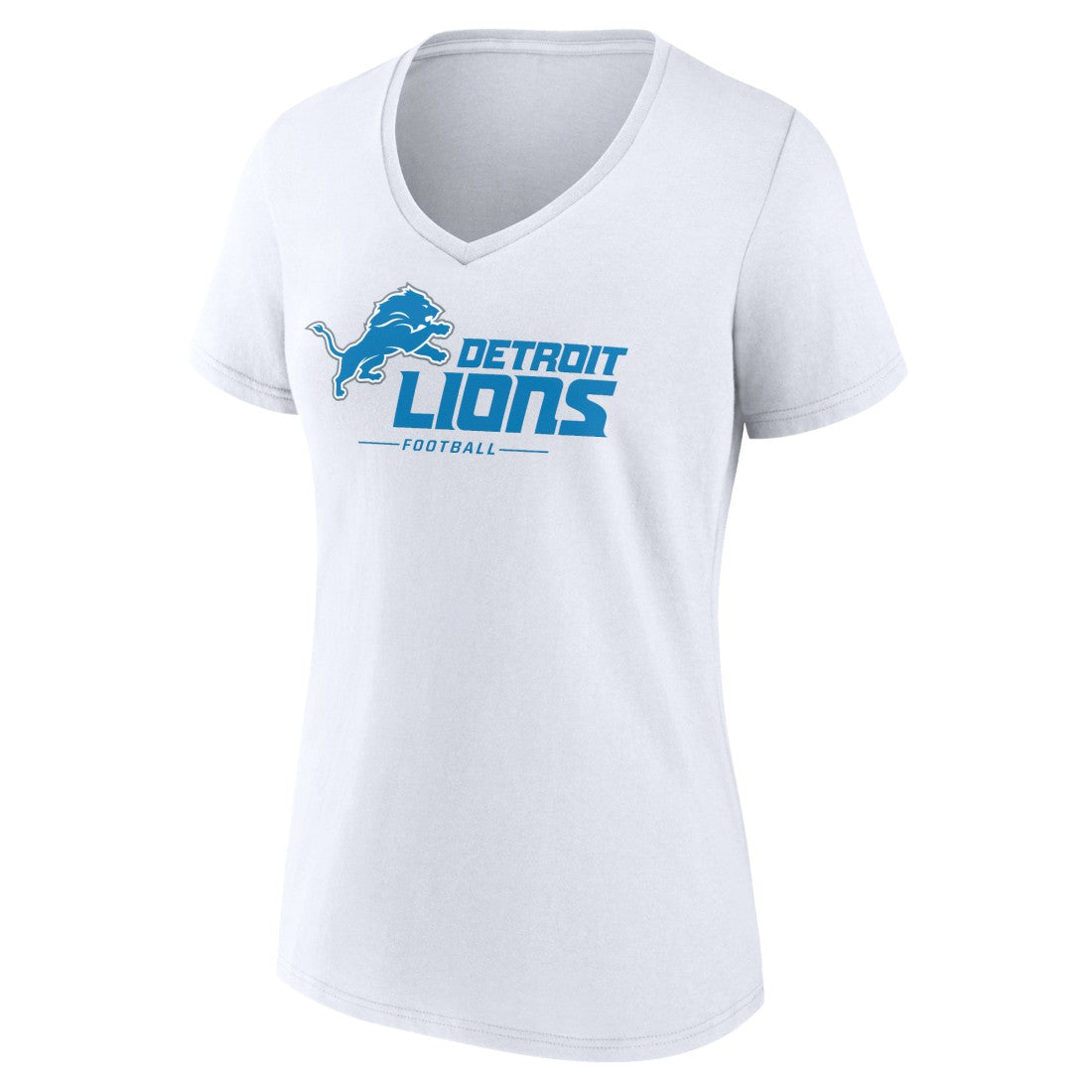 Detroit Lions Women's Lock Up V-Neck T-Shirt - White cheap