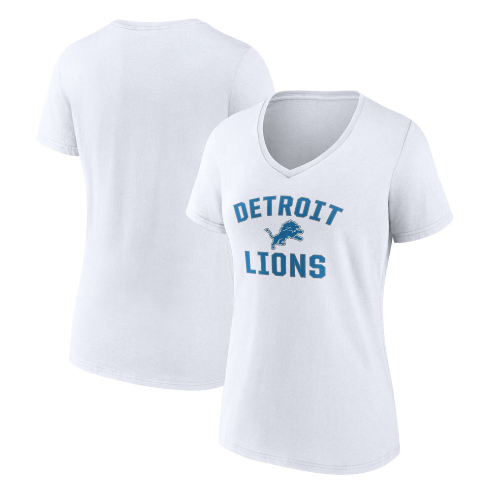 Detroit Lions Women's Victory Arch V-Neck T-Shirt - White for sale
