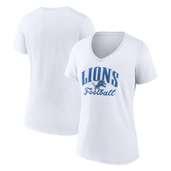 Detroit Lions Women's Victory Script V-Neck T-Shirt - White sale