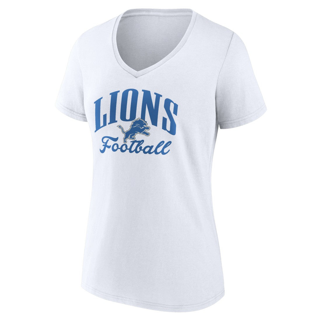Detroit Lions Women's Victory Script V-Neck T-Shirt - White sale
