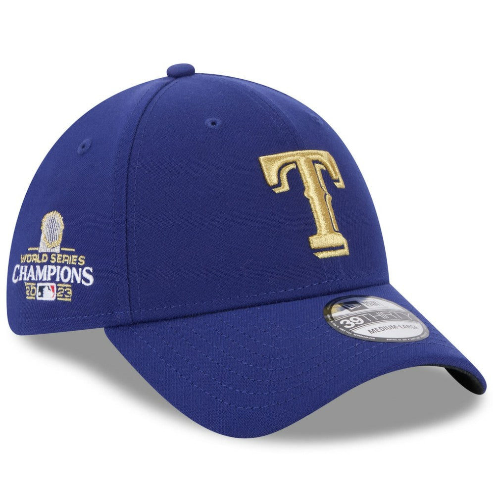 Texas Rangers 2024 Gold Collection 39THIRTY Flex Hat Royal
