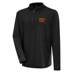 Washington Commanders Antigua Tidy Quarter-Zip Pullover Hoodie - Heather Black sale