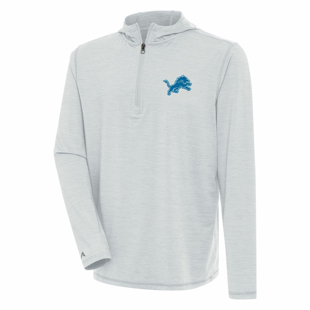 Detroit Lions Antigua Tidy Quarter-Zip Pullover Hoodie - Heather Gray sale