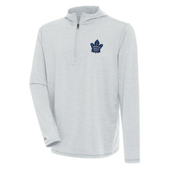 Toronto Maple Leafs Antigua Tidy Quarter-Zip Pullover Hoodie - Heather Gray Hoodies