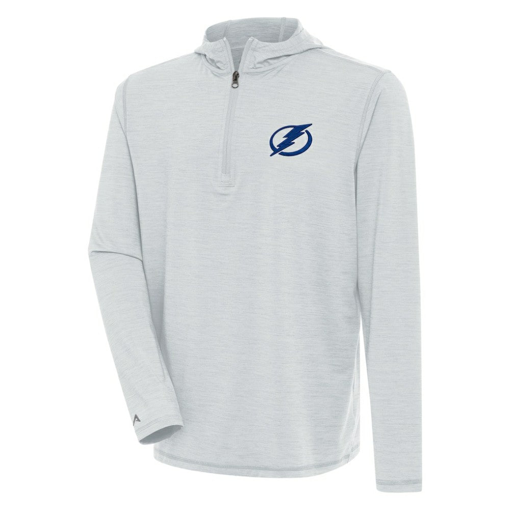 Tampa Bay Lightning Antigua Tidy Quarter-Zip Pullover Hoodie - Heather Gray Hoodies