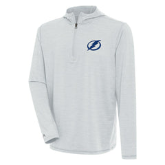 Tampa Bay Lightning Antigua Tidy Quarter-Zip Pullover Hoodie - Heather Gray Hoodies