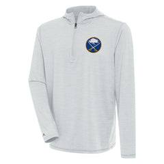 Buffalo Sabres Antigua Tidy Quarter-Zip Pullover Hoodie - Heather Gray Hoodies